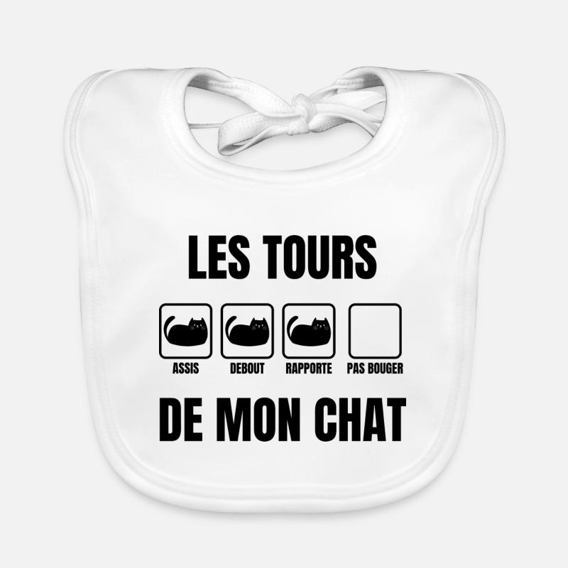 les tours de mon chat Bavoir bio Bébé