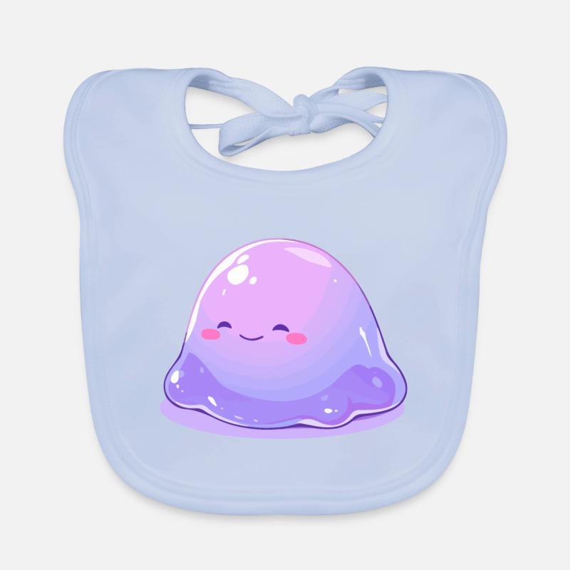 Monstre visqueux mignon - Conception de dessin animé mignon Bavoir bio Bébé