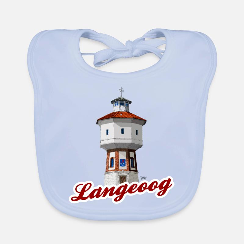 Bronko55 No.59 – Langeoog Water Tower Organic Baby Bibs
