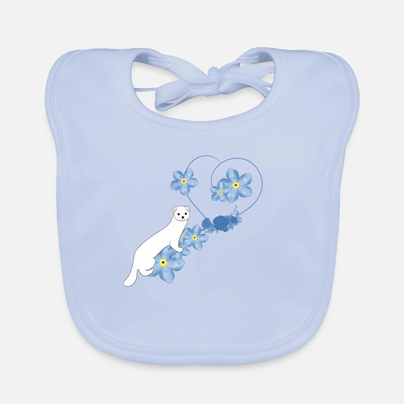 Weißes Wiesel Baby Bio-Lätzchen