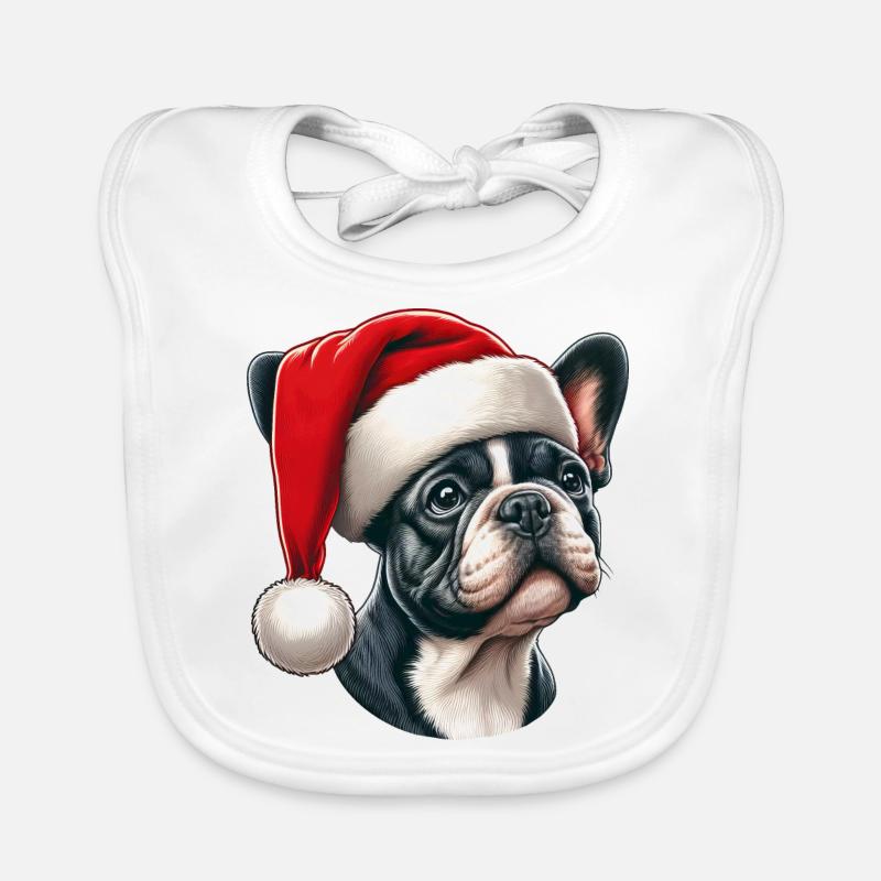 Frenchie Le Père Noël Bavoir bio Bébé