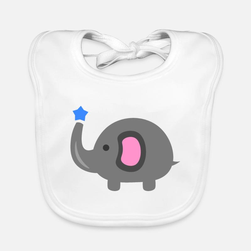 Éléphant cadeau mignon et bébé Bavoir bio Bébé