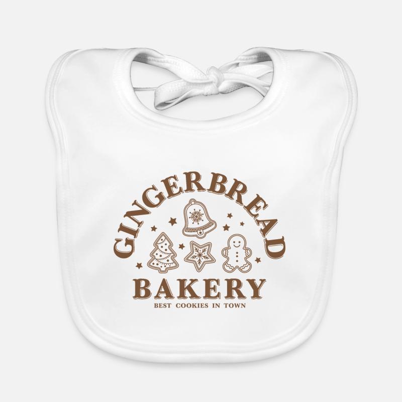 Weihnachten Gingerbread Bakery Lebkuchen Plätzchen Baby Bio-Lätzchen
