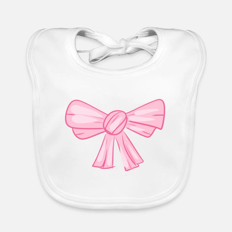 symbole de ruban rose mouche Bavoir bio Bébé