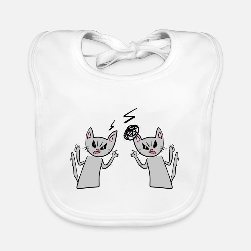 Katzen streit wut wütend katze Baby Bio-Lätzchen