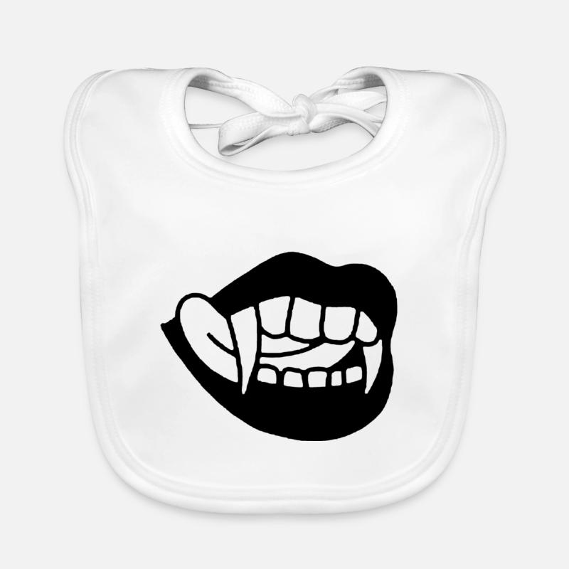 Vampire Fangs Mouth Organic Baby Bibs