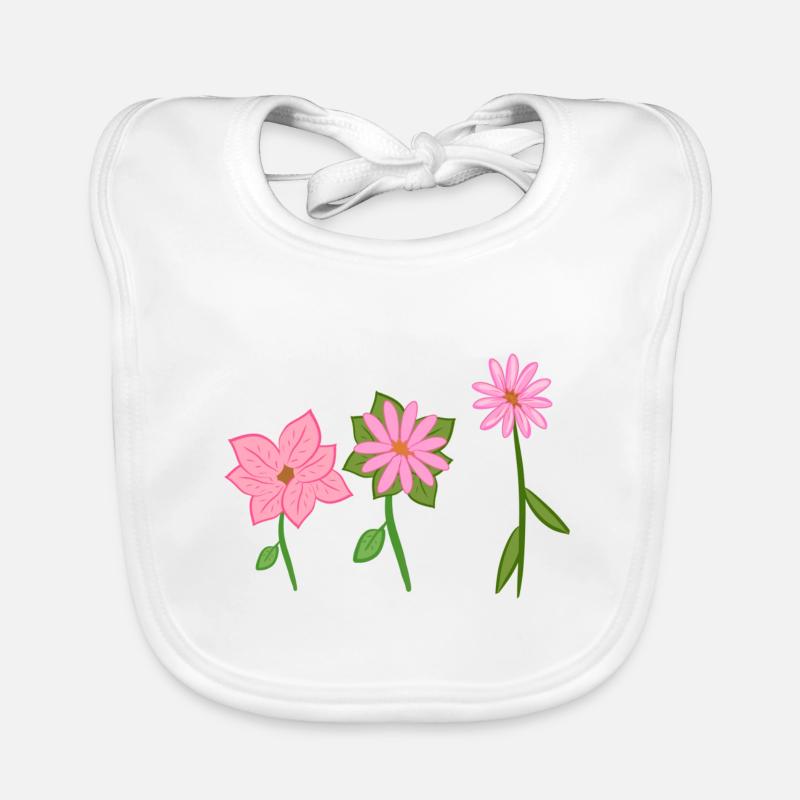 Symbole des Trois Fleurs Bavoir bio Bébé