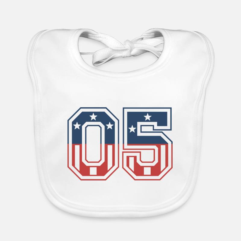 Numéro 05 États-Unis Bavoir bio Bébé