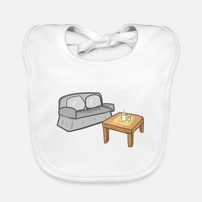 Wohnen Symbol Tisch Sofa Wohnzimmer Baby Bio-Lätzchen
