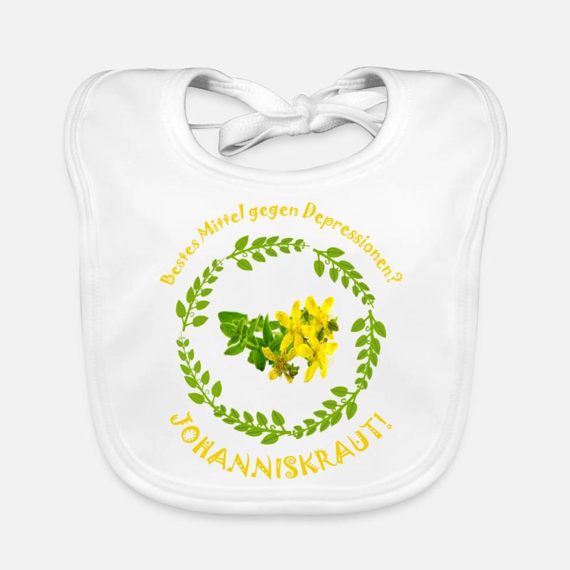 St. John's wort depression Organic Baby Bibs