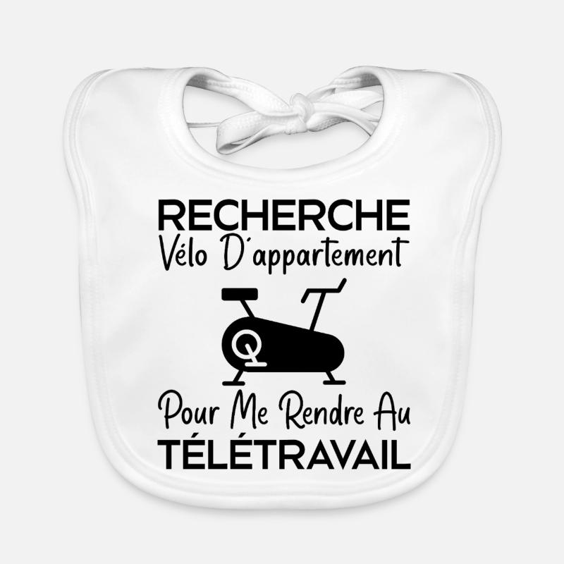 Telecommuting, work humor, office humor Organic Baby Bibs
