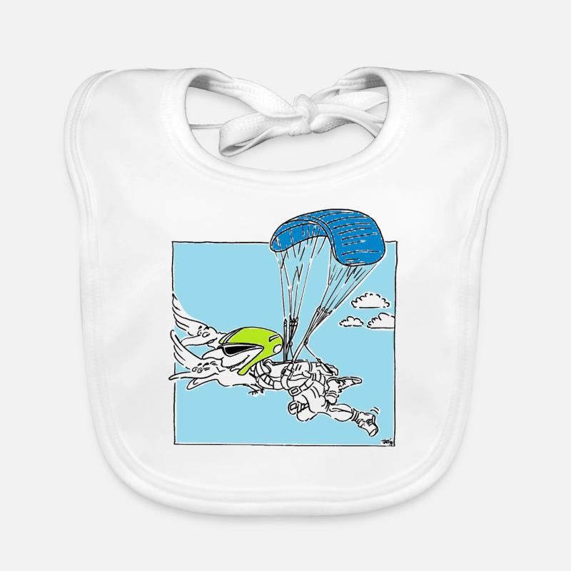 Parapente - Bavoir bio Bébé - blanc