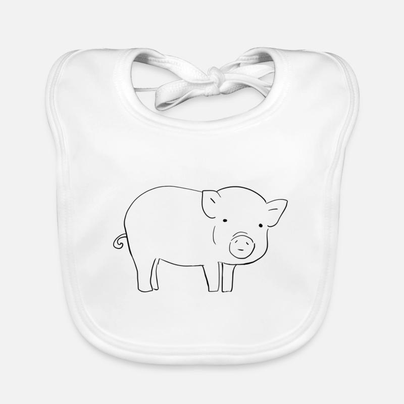 Cochon Symbole Animal Bavoir bio Bébé