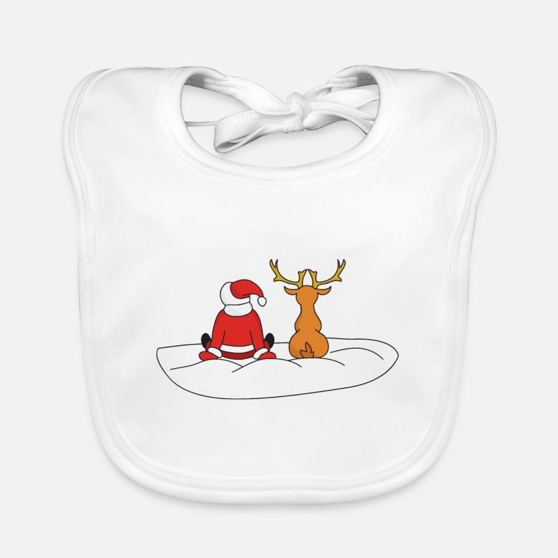 Weihnachtsmann Rentier Baby Bio-Lätzchen