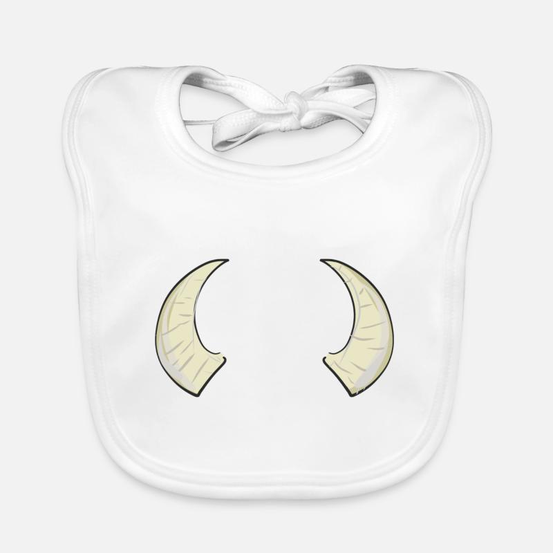 two horns horn bull aries symbol Organic Baby Bibs