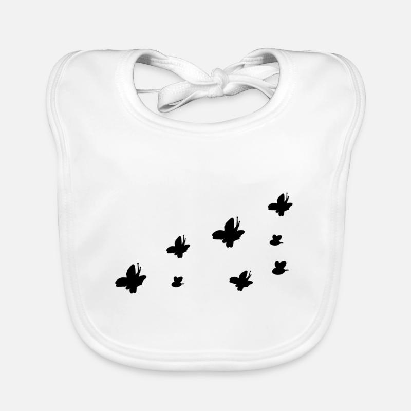 insects symbol butterfly bee fly Organic Baby Bibs
