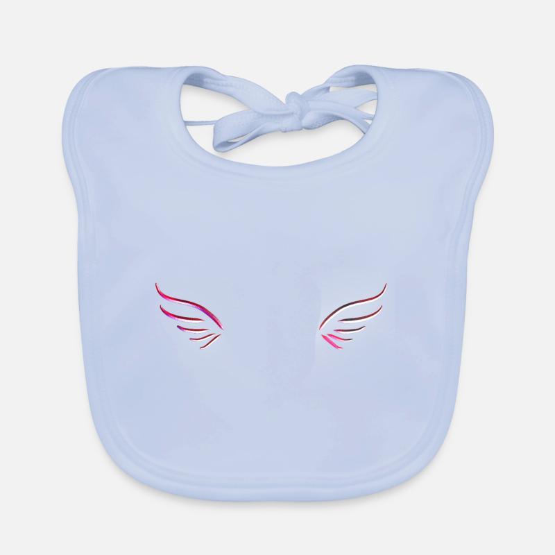 Two wings red angel symbol Organic Baby Bibs
