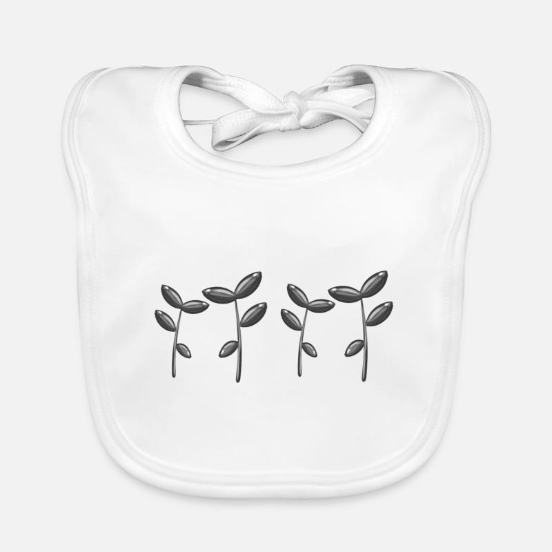 Symbole de la Plante Nature Feuilles Vertes Bavoir bio Bébé