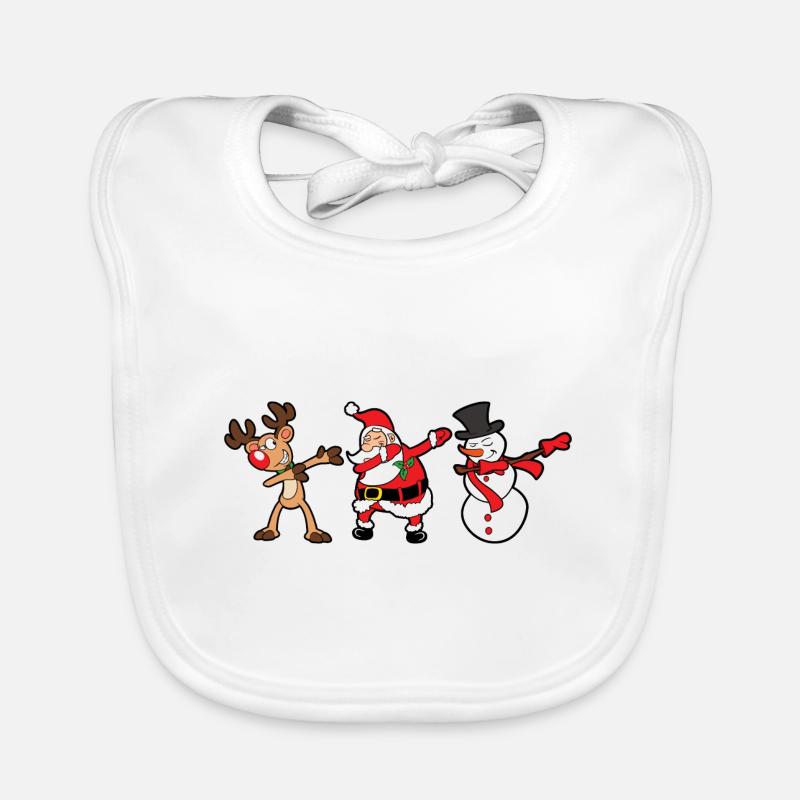 Christmas Dabbing Dab Organic Baby Bibs