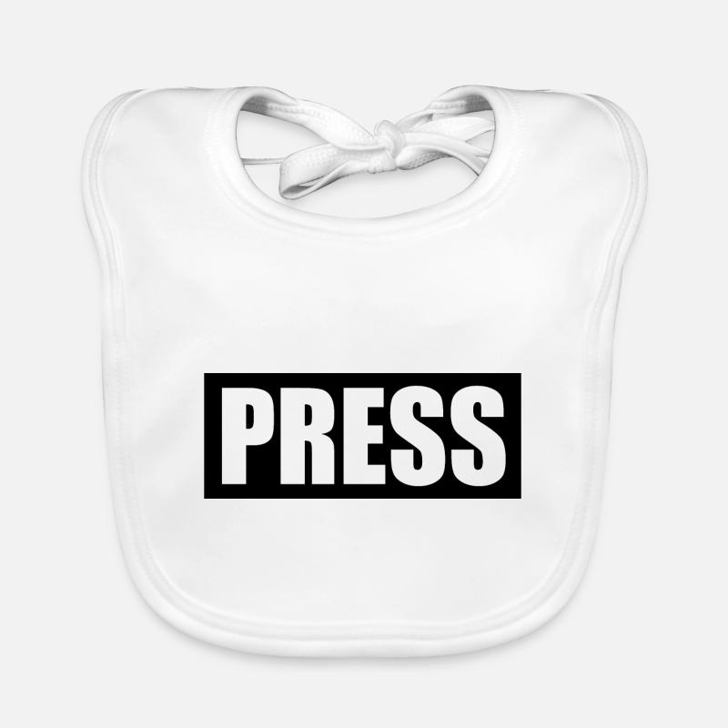 Press - Bavoir bio Bébé - blanc