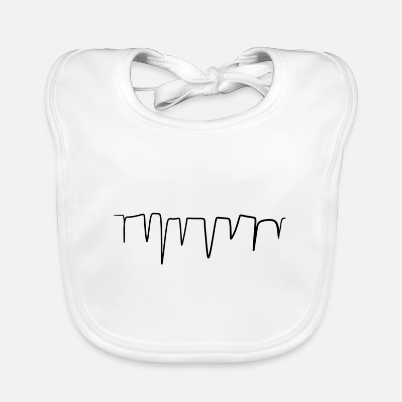 zacken linie strich spitz Baby Bio-Lätzchen