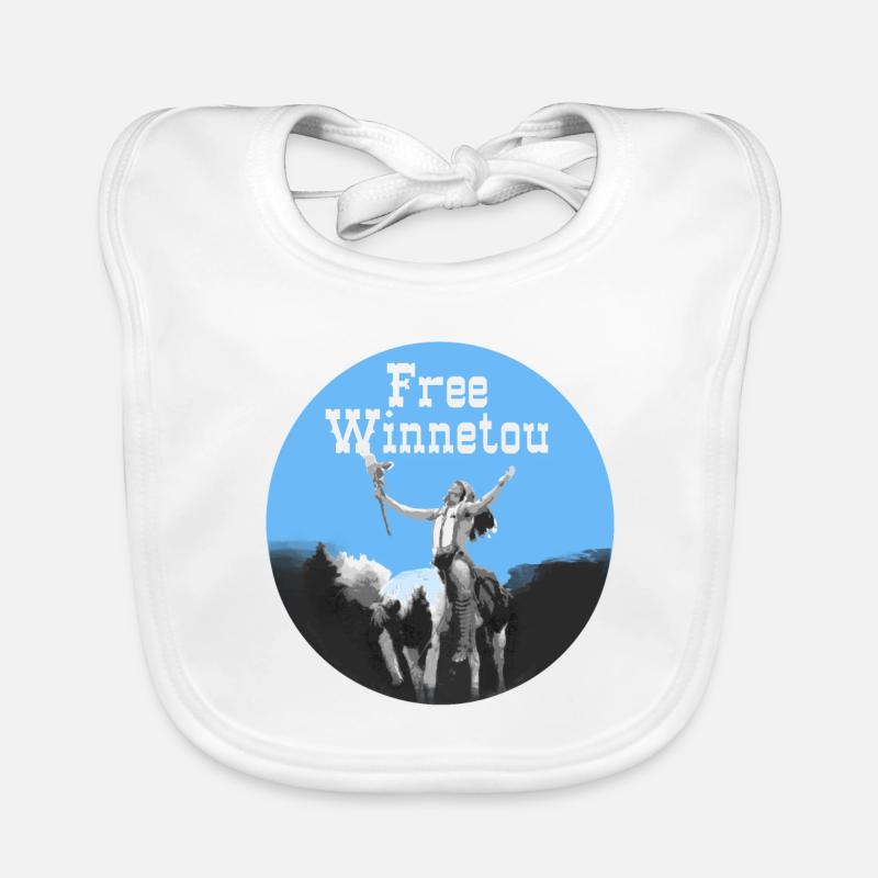 free winnetou,winnetou,indian,chief Organic Baby Bibs