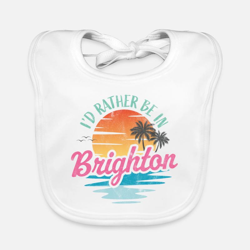Je préfère être à Brighton Bavoir bio Bébé