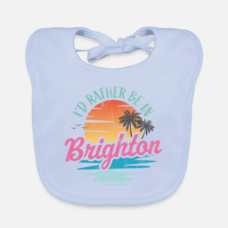 I'd rather be in Brighton Organic Baby Bibs