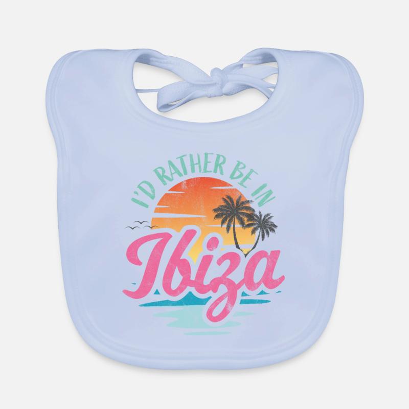 Je préfère être à Ibiza Bavoir bio Bébé