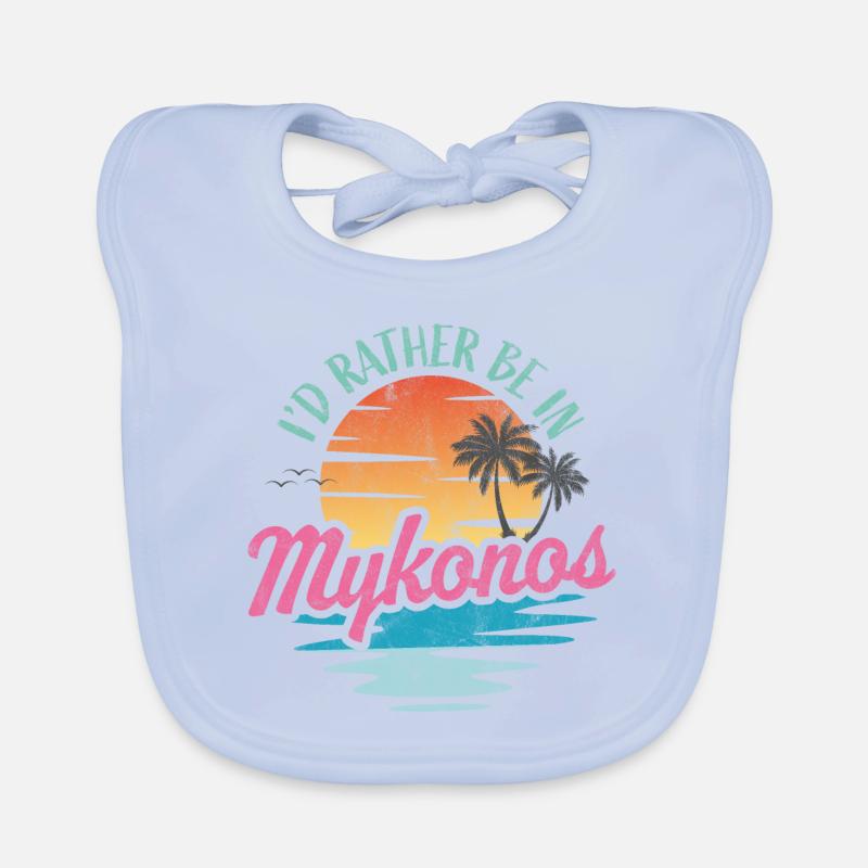 Je préfère être à Mykonos Bavoir bio Bébé