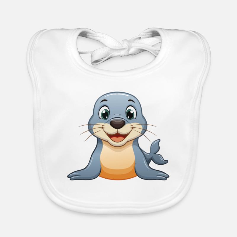 Robbchen – So much joy! - Organic Baby Bibs - white