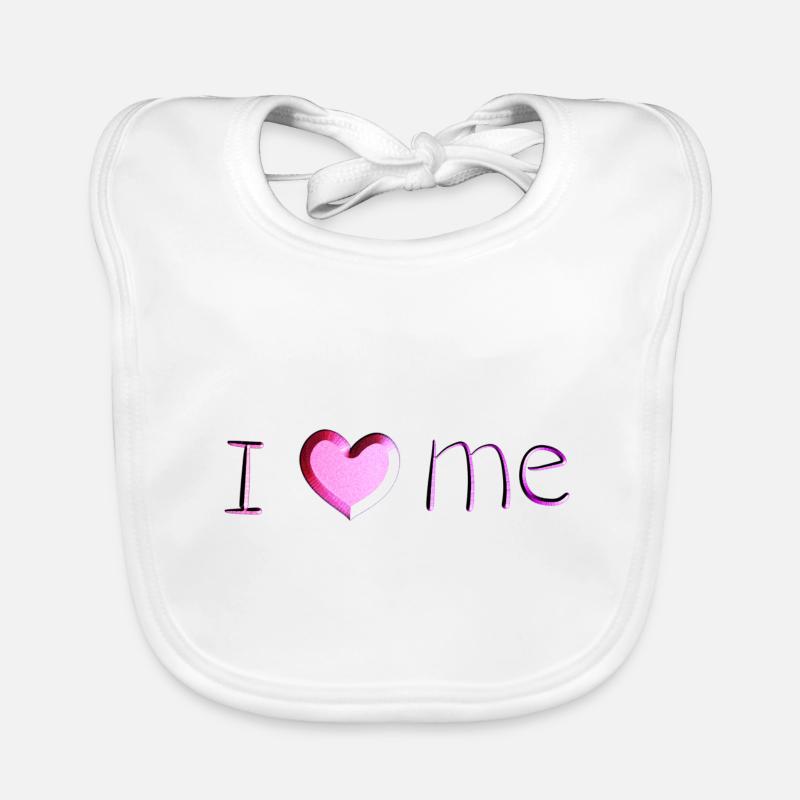 I love my writing pink Organic Baby Bibs