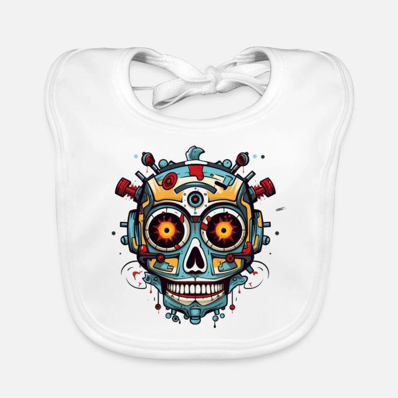 Crâne mexicain de robot Bavoir bio Bébé