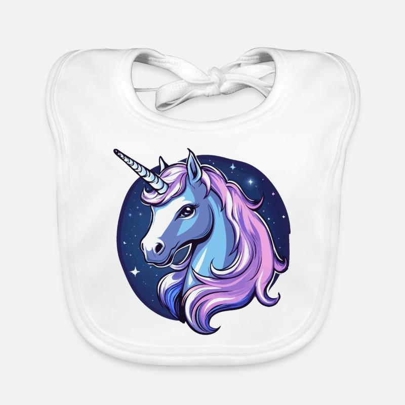 Magisches Einhorn - Baby Bio-Lätzchen - Weiß