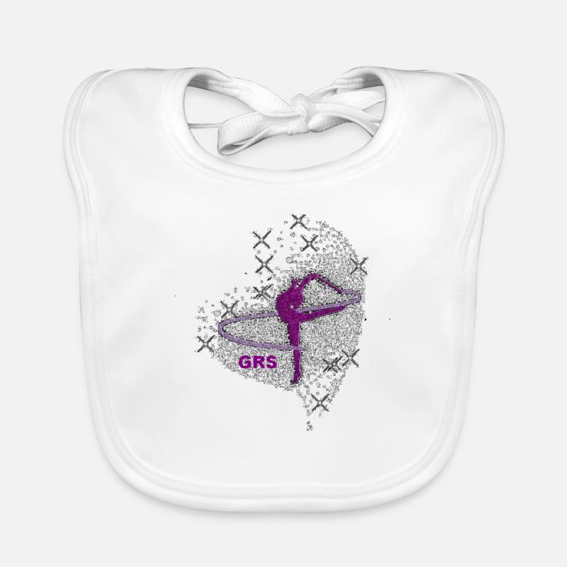 Sport GRS avec ruban - Bavoir bio Bébé - blanc