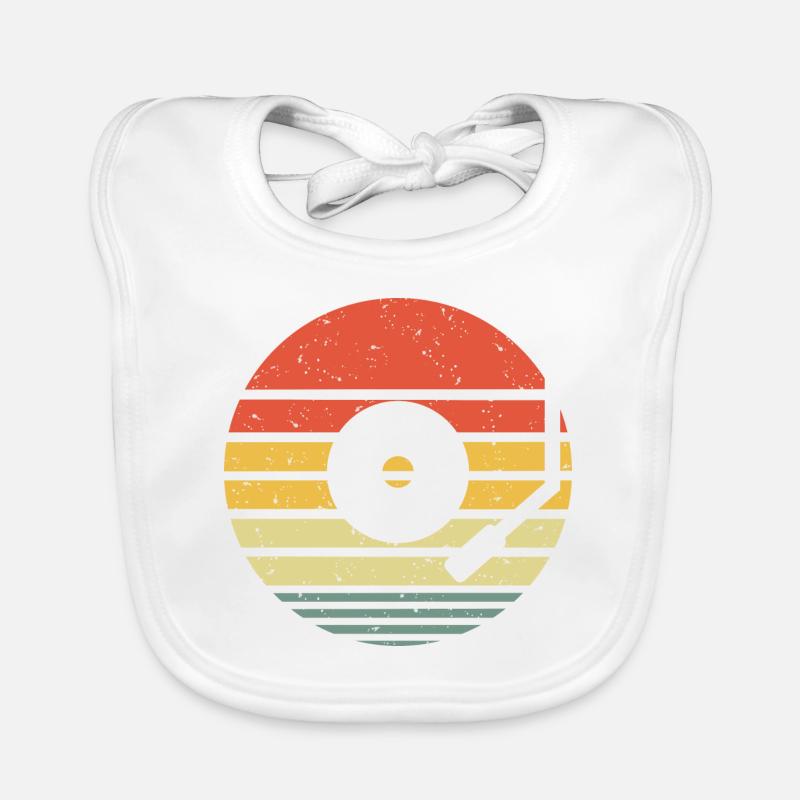Vinyle Disque Vintage Retro Bavoir bio Bébé