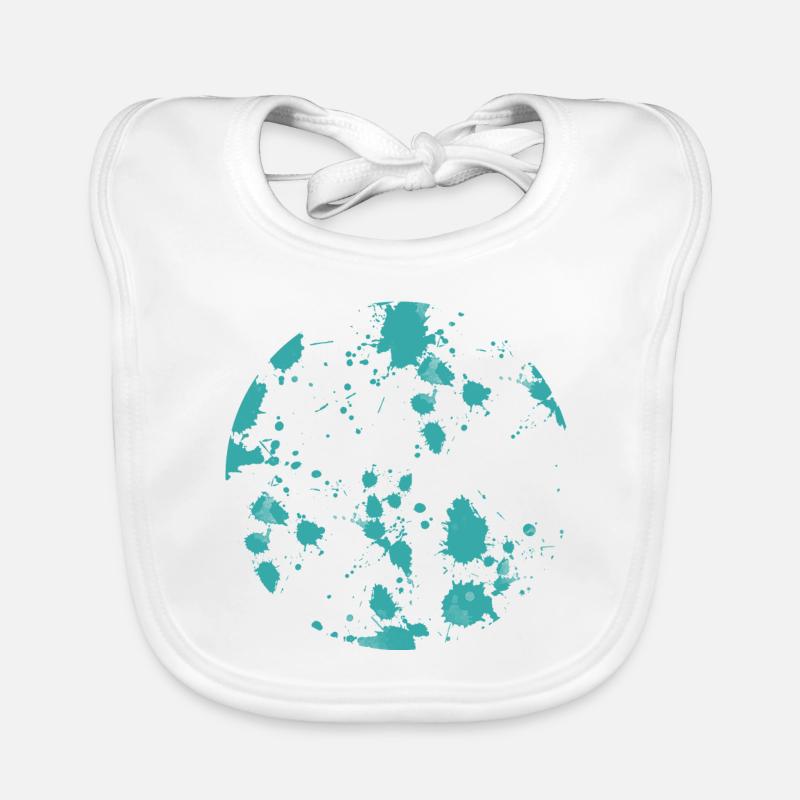 terra - turquoise Organic Baby Bibs
