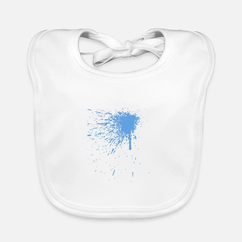 Ein Fleck aus blauer Farbe Baby Bio-Lätzchen