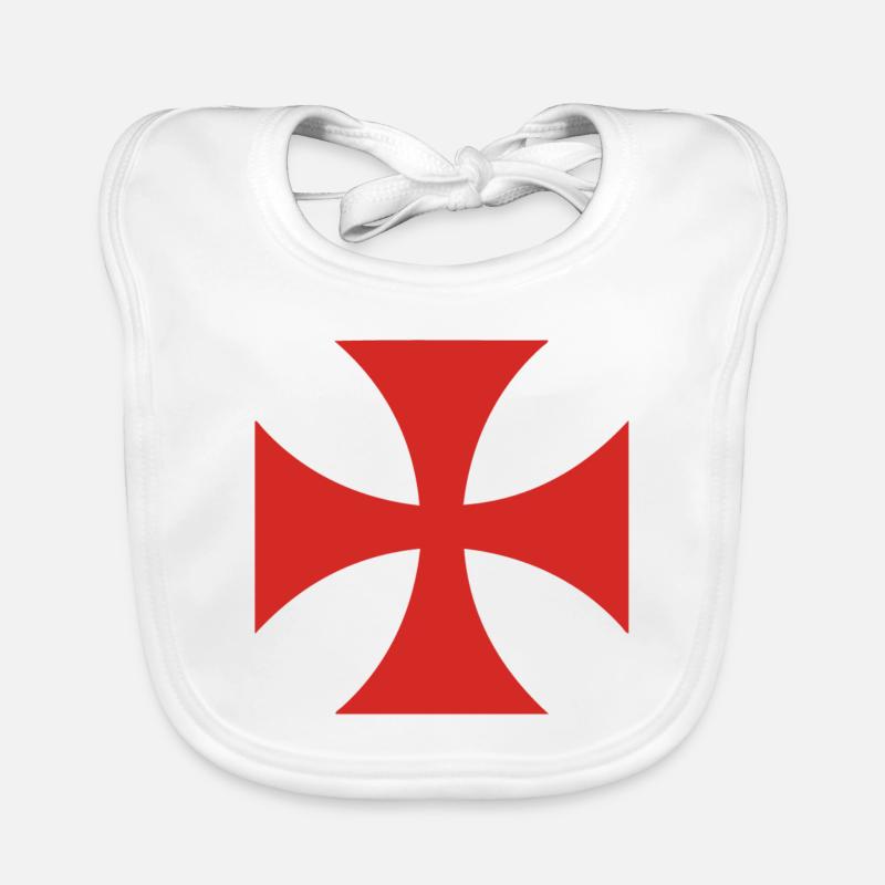 Templar Cross Organic Baby Bibs