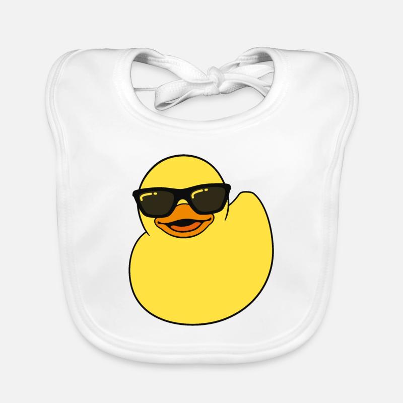 Quietscheente, Gummiente, a Rubber Duck, Enten Baby Bio-Lätzchen