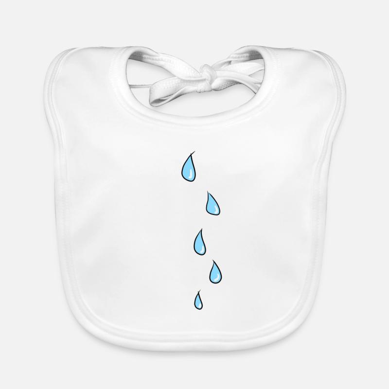 rain cloud water Organic Baby Bibs