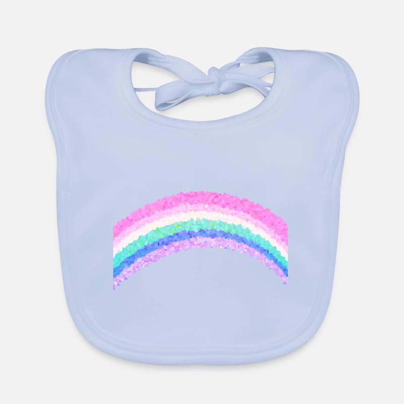 rainbow symbol colors pink Organic Baby Bibs