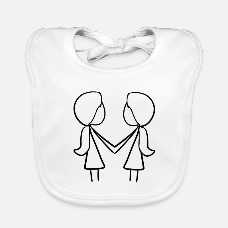 beste Freunde Freundschaft mädchen Baby Bio-Lätzchen