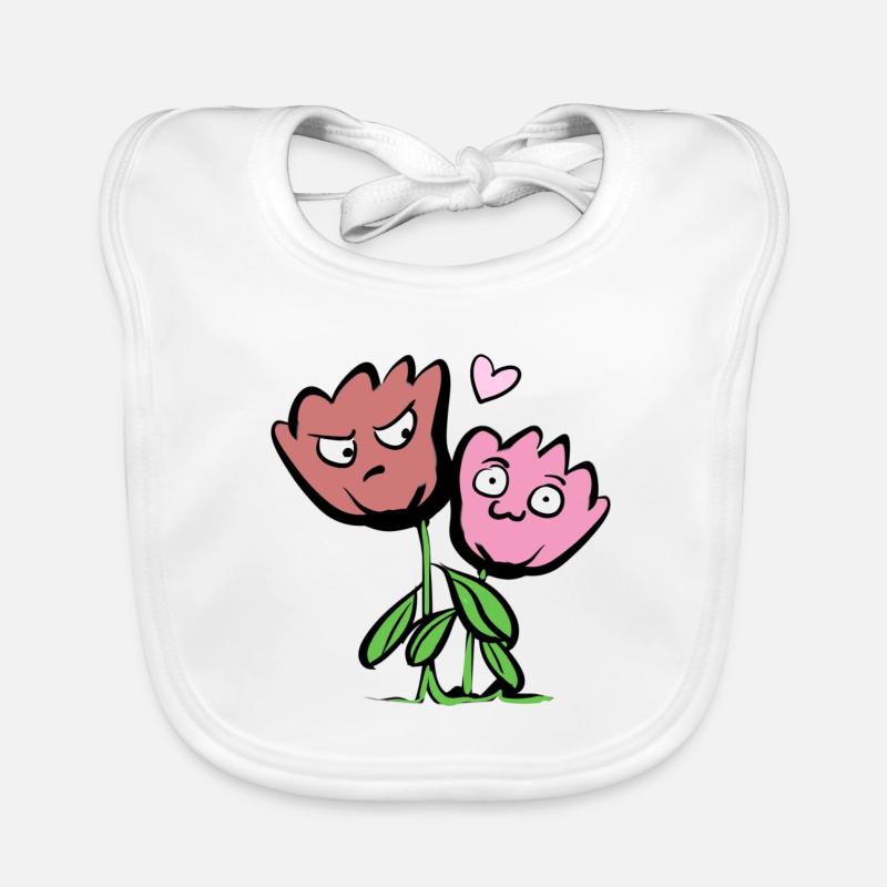 Fleurs Amitié Plantes Drôles Amis Bavoir bio Bébé