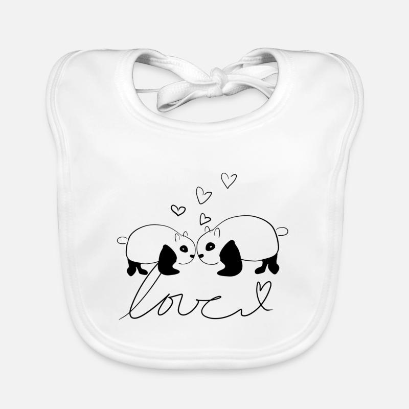 Chers animaux Pandas Panda Symbole Bavoir bio Bébé