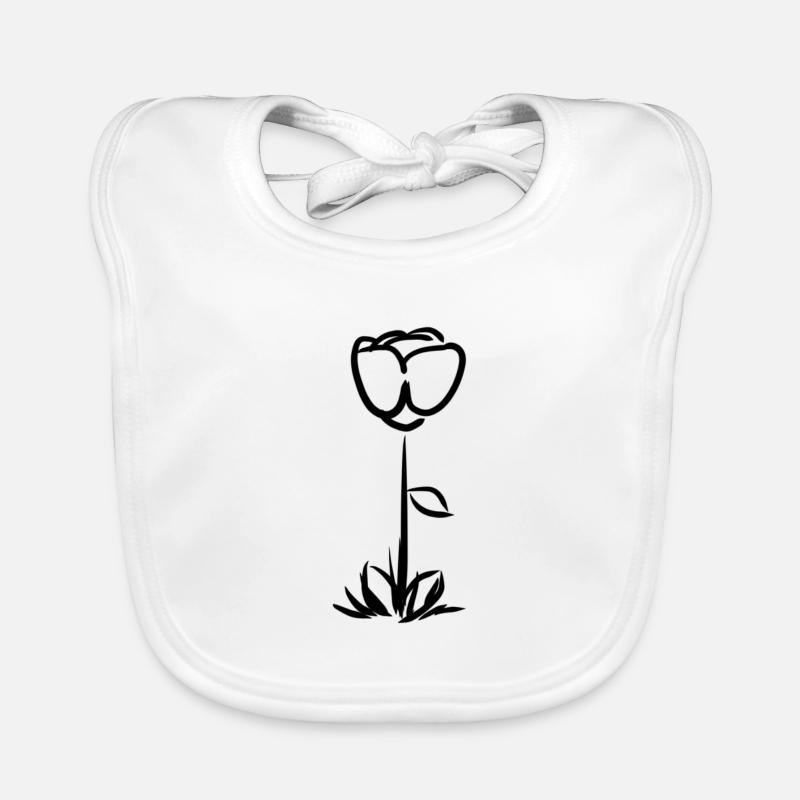 Symbole de la plante à fleurs Bavoir bio Bébé