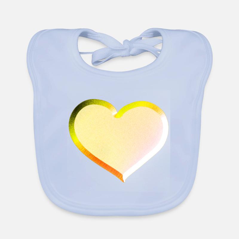 Herz gold glitzer symbol Baby Bio-Lätzchen