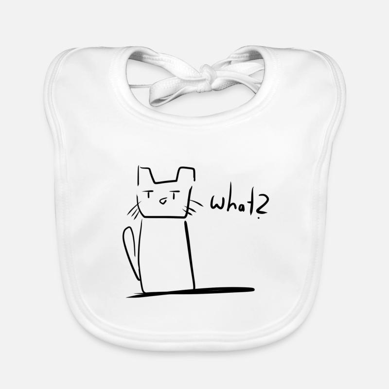Katze verwirrt süß tier Baby Bio-Lätzchen