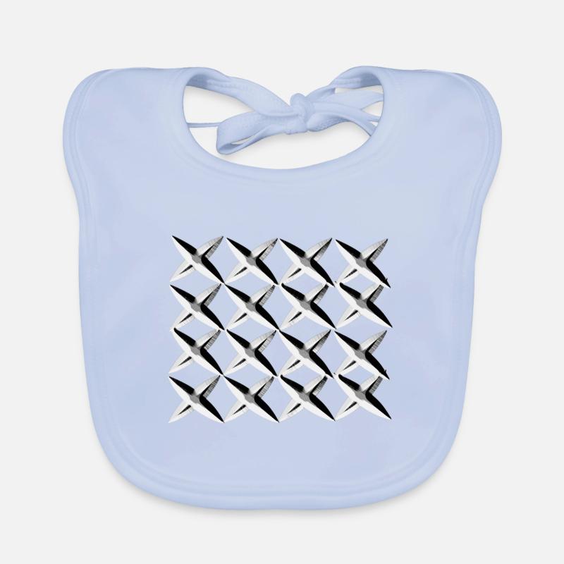 graues netz kreuz muster Baby Bio-Lätzchen