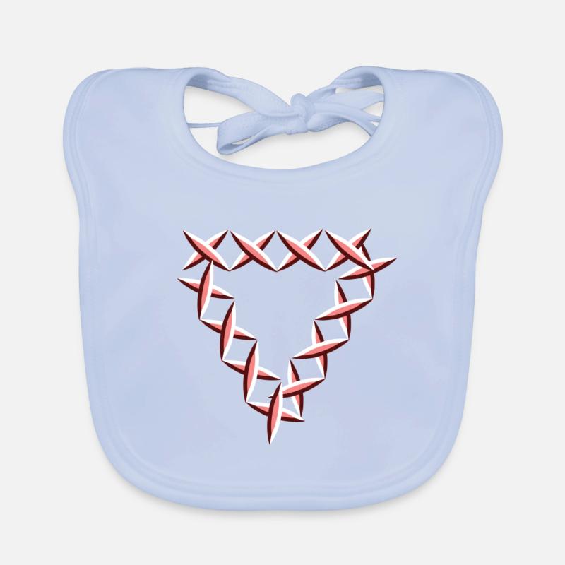 symbole de croix triangulaire rouge Bavoir bio Bébé